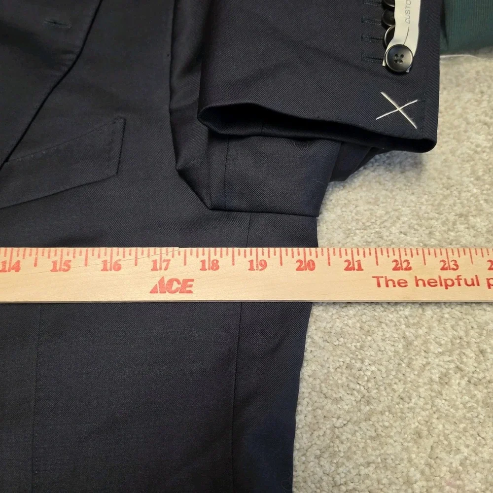 SuitSupply‎ La Spalla Navy Wool Blazer Sport Coat 2 Piece 40R Vitale Barberis